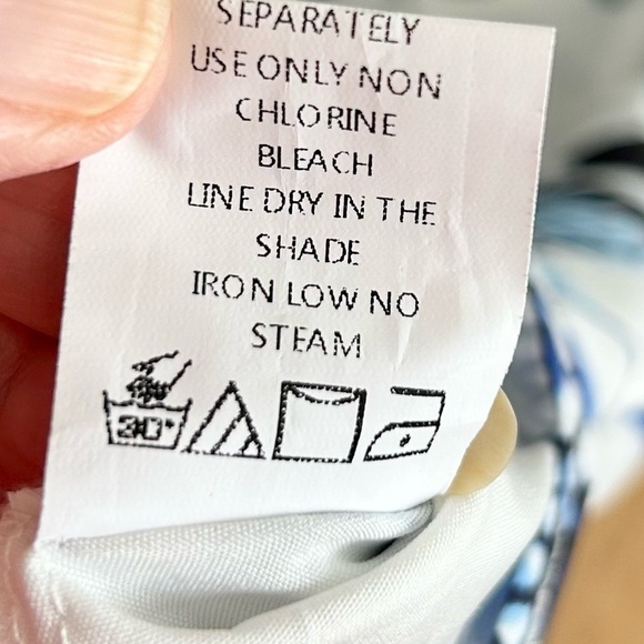 New 2 piece dress set maxi woman size 2xlarge flowered blues wedding/shower - Picture 9 of 14